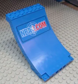 Sports Arena Section / Skateboard Ramp with NBA.COM Pattern (Sticker) - Set 3433