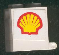 Container, Box 2 x 2 x 2 - Solid Studs with Shell Logo Pattern on Both Sides (Stickers) - Set 6378