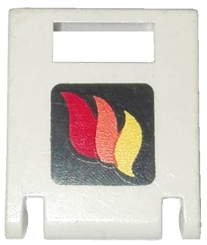 Container, Box 2 x 2 x 2 Door with Slot with Classic Fire Logo Pattern