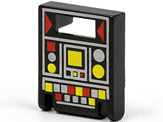 Container, Box 2 x 2 x 2 Door with Slot with Red and Yellow Controls Pattern