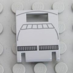 Container, Box 2 x 2 x 2 Door with Slot with Black Sith Infiltrator Pattern