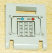 Container, Box 2 x 2 x 2 Door with Slot with Keypad and Blue and Red Buttons Pattern (Sticker) - Set 7045