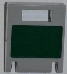 Container, Box 2 x 2 x 2 Door with Slot with Dark Green Rectangle Pattern (Sticker) - Set 8097