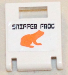 Container, Box 2 x 2 x 2 Door with Slot with 'SNIFFER FROG' Pattern (Sticker) - Set 5985