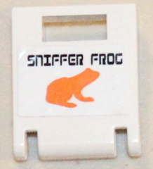 Container, Box 2 x 2 x 2 Door with Slot with 'SNIFFER FROG' Pattern (Sticker) - Set 5985
