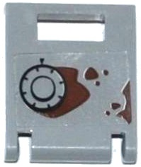 Container, Box 2 x 2 x 2 Door with Slot with Safe Combination Dial and Rust Pattern (Sticker) - Set 60068