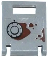 Container, Box 2 x 2 x 2 Door with Slot with Safe Combination Dial and Rust Pattern (Sticker) - Set 60068