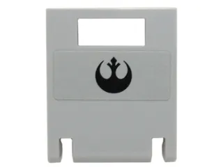 Container, Box 2 x 2 x 2 Door with Slot with Black SW Rebel Alliance Symbol Pattern (Sticker) - Set 75102