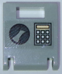 Container, Box 2 x 2 x 2 Door with Slot with Handle and Keypad (Square Buttons) Pattern (Sticker) - Set 60137