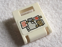 Container, Box 2 x 2 x 2 Door with Slot with Sticky Notes Pattern (Sticker) - Set 75827