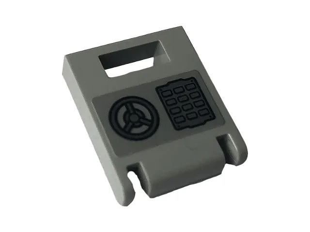 Container, Box 2 x 2 x 2 Door with Slot with Gray Keyboard and Wheel Pattern (Sticker) - Set 76150