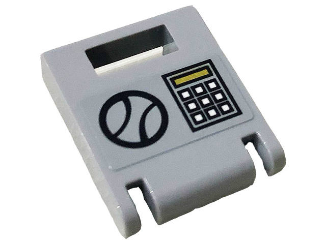 Container, Box 2 x 2 x 2 Door with Slot with Handle and Keypad (Square Buttons) with Yellow Screen Pattern (Sticker) - Set 60242