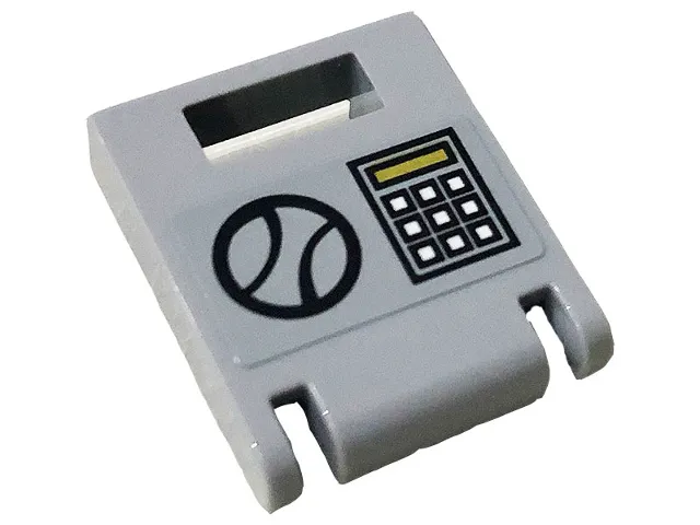 Container, Box 2 x 2 x 2 Door with Slot with Handle and Keypad (Square Buttons) with Yellow Screen Pattern (Sticker) - Set 60242