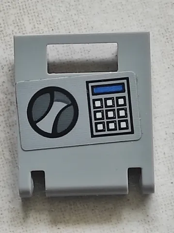 Container, Box 2 x 2 x 2 Door with Slot with Handle and Keypad (Square Buttons) with Blue Screen Pattern (Sticker) - Set 60135