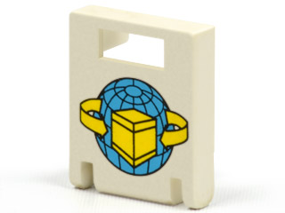 Container, Box 2 x 2 x 2 Door with Slot with Box and Arrows and Globe Pattern