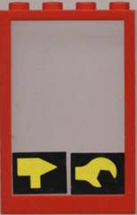 Window 1 x 4 x 5 with Fixed Glass and Hammer and Wrench Pattern (Stickers) - Set 6373