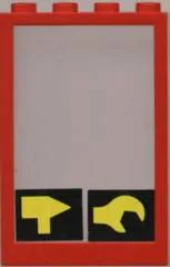 Window 1 x 4 x 5 with Fixed Glass and Hammer and Wrench Pattern (Stickers) - Set 6373