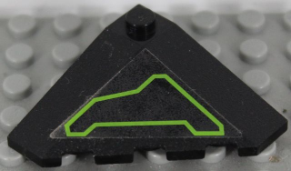 Wedge 4 x 4 (Slope 18 Corner) with Lime Circuitry Pattern Model Left Side (Sticker) - Set 7713