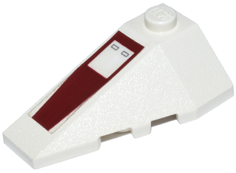 Wedge 4 x 2 Triple Left with Dark Red ARC-170 Starfighter Pattern (Sticker) - Set 8088