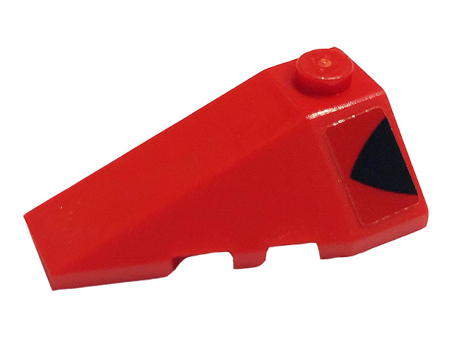 Wedge 4 x 2 Triple Left with Black Arrow Pattern (Sticker) - Set 76895