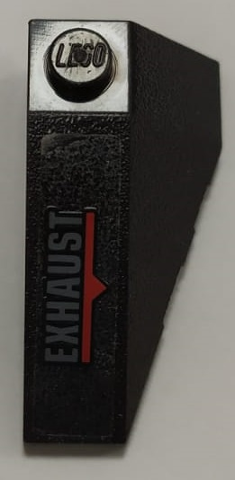 Wedge 4 x 2 Triple Left with 'EXHAUST' and Red Stripe Pattern (Sticker) - Set 70908