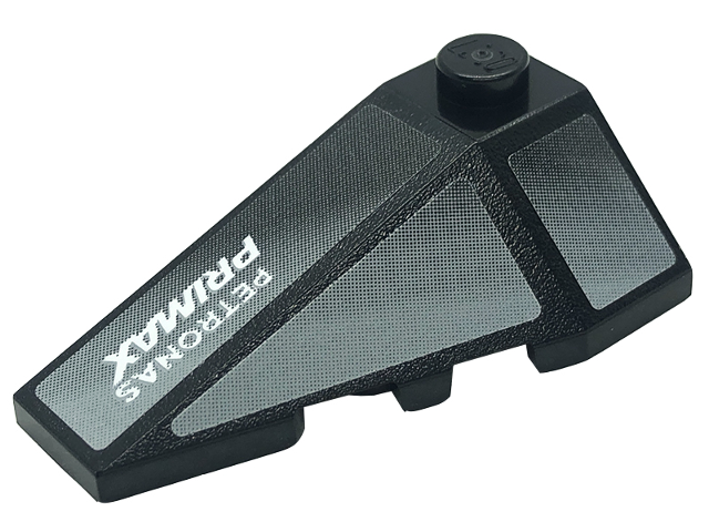 Wedge 4 x 2 Triple Left with White 'PETRONAS PRIMAX' on Light Bluish Gray Gradient Background Pattern (Stickers) - Set 76909