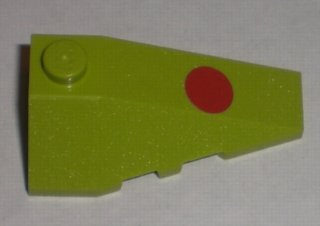 Wedge 4 x 2 Triple Right with Red Dot Pattern (Sticker) - Set 7592