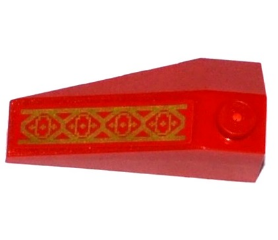 Wedge 4 x 2 Triple Right with Gold Geometric Pattern (Sticker) - Set 70738