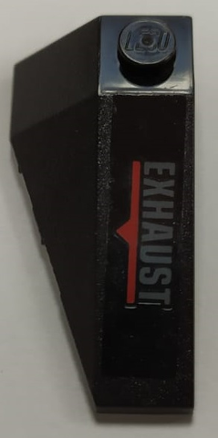 Wedge 4 x 2 Triple Right with 'EXHAUST' and Red Stripe Pattern (Sticker) - Set 70908