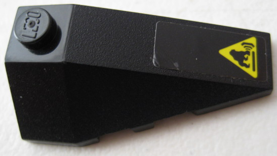 Wedge 4 x 2 Triple Right with Yellow Gorilla Warning Sign Pattern (Sticker) - Set 70632