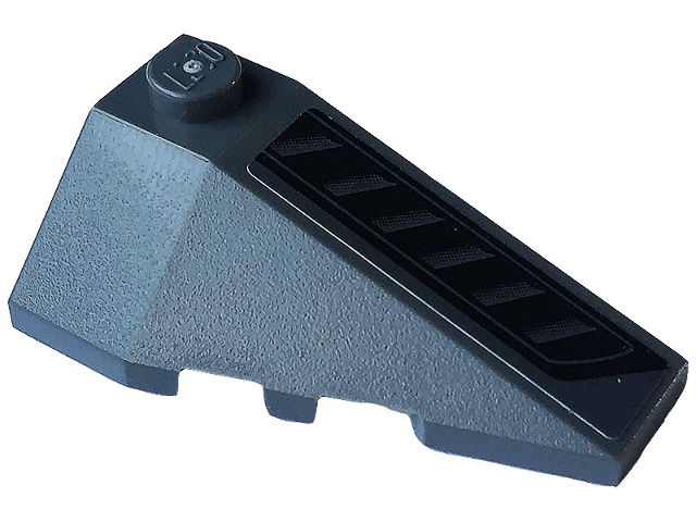 Wedge 4 x 2 Triple Right Black Air Vent Pattern (Sticker) - Set 76903