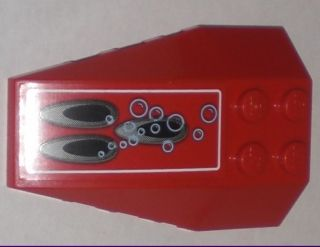 Wedge 6 x 4 Triple Curved with Vent Holes and Bubbles Pattern (Sticker) - Set 8075