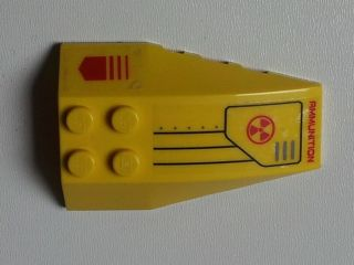 Wedge 6 x 4 Triple Curved with Red Arrow, Radioactivity Warning and 'AMMUNITION' Pattern (Stickers) - Set 7712