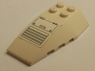 Wedge 6 x 4 Triple Curved with Air Vent and Hatch Pattern (Sticker) - Set 2928