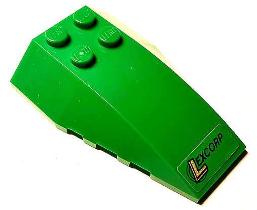 Wedge 6 x 4 Triple Curved with Black and Gold 'LEXCORP' Pattern (Sticker) - Set 76097