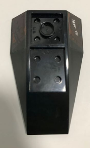 Wedge 6 x 4 Triple Inverted Curved with White Tally Marks on One Side and Metal Plates, Rivets and Scratches Pattern on the Other Side (Stickers) - Set 70228