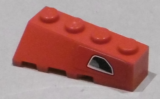 Wedge 4 x 2 Sloped Right with Exhaust Pattern (Sticker) - Set 8159