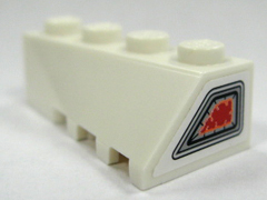 Wedge 4 x 2 Sloped Left with Jet Exhaust Pattern on narrow end (Sticker) - Set 7695