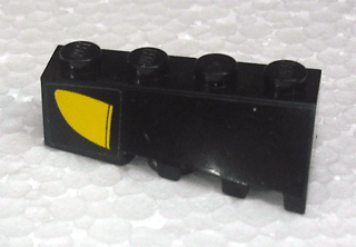 Wedge 4 x 2 Sloped Left with Yellow Curve Pattern (Sticker) - Set 8161