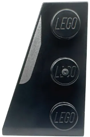 Wedge, Plate 3 x 2 Left with Silver Stripe Pattern