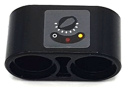 Technic, Liftarm Thick 1 x 2 with Dial, Red and Yellow Dots and White Circle Pattern Model Right Side (Sticker) - Set 42141