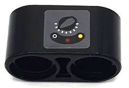 Technic, Liftarm Thick 1 x 2 with Dial, Red and Yellow Dots and White Circle Pattern Model Right Side (Sticker) - Set 42141