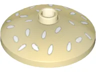 Dish 3 x 3 Inverted (Radar) with White Sesame Seeds Pattern (Hamburger Bun)