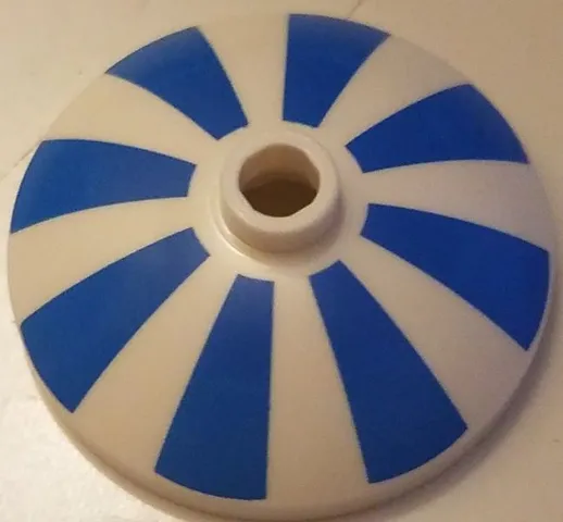 Dish 3 x 3 Inverted (Radar) with Blue Stripes Pattern