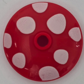 Dish 3 x 3 Inverted (Radar) with White Mushroom Spots Pattern