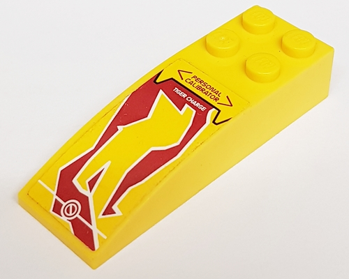 Slope, Curved 6 x 2 with 'Personal Calibrator' / 'Tiger Charge' Pattern (Sticker) - Set 8113