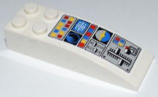 Slope, Curved 6 x 2 with Airplane Control Panel Pattern (Sticker) - Set 3182