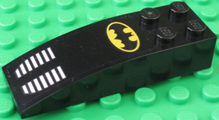 Slope, Curved 6 x 2 with Batman Logo and Grille Pattern (Sticker) - Set 6864