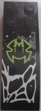 Slope, Curved 6 x 2 with Lime Spider Outline and White Web Pattern (Sticker) - Set 70130