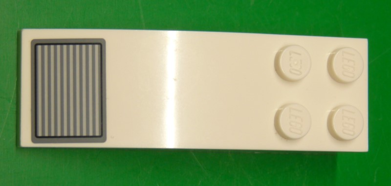 Slope, Curved 6 x 2 with Dark Bluish Gray and Light Bluish Gray Grille Pattern (Sticker) - Set 4210